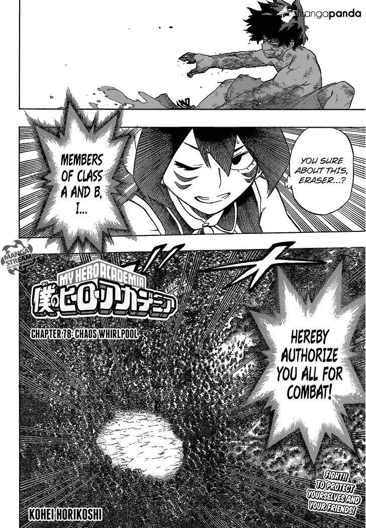 My Hero Academia, chapter 78