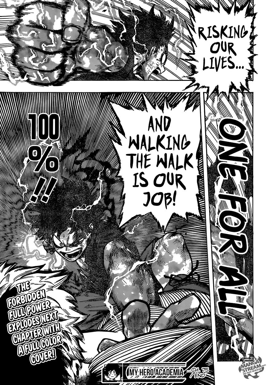 My Hero Academia, chapter 75