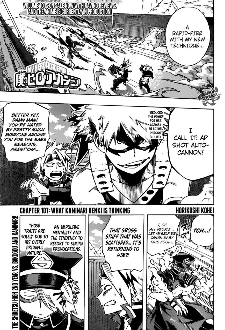 My Hero Academia, chapter 107