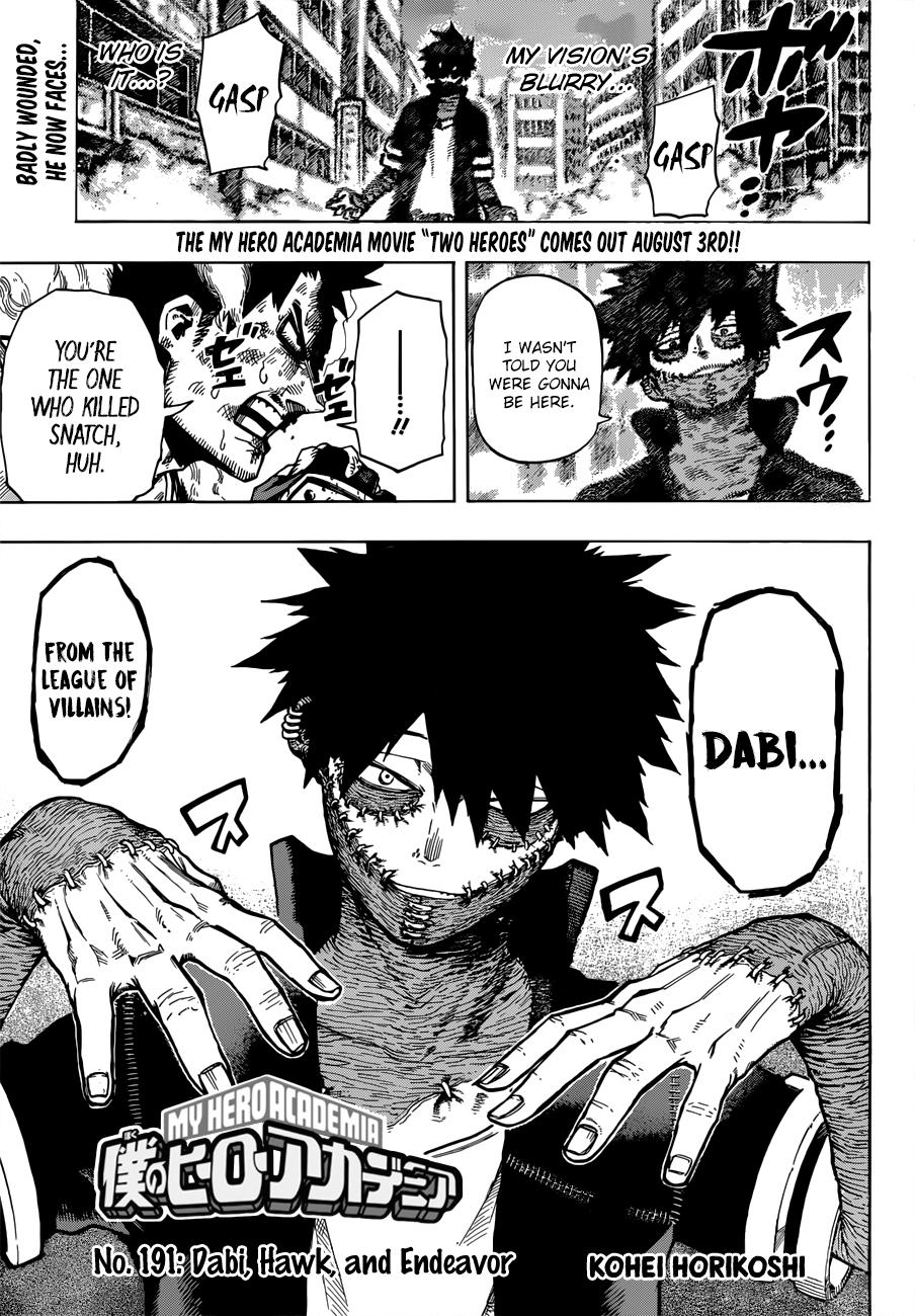 My Hero Academia, chapter 191