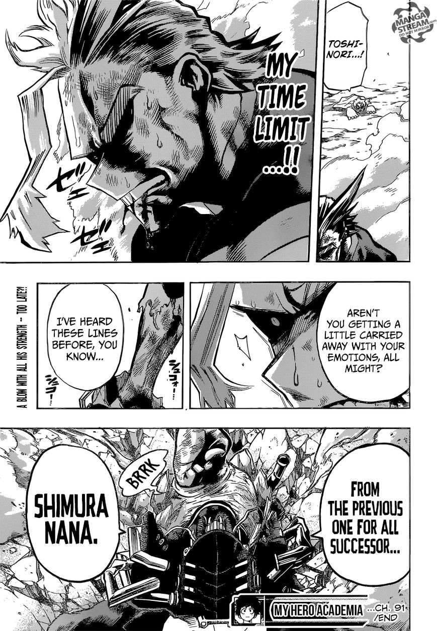 My Hero Academia, chapter 91