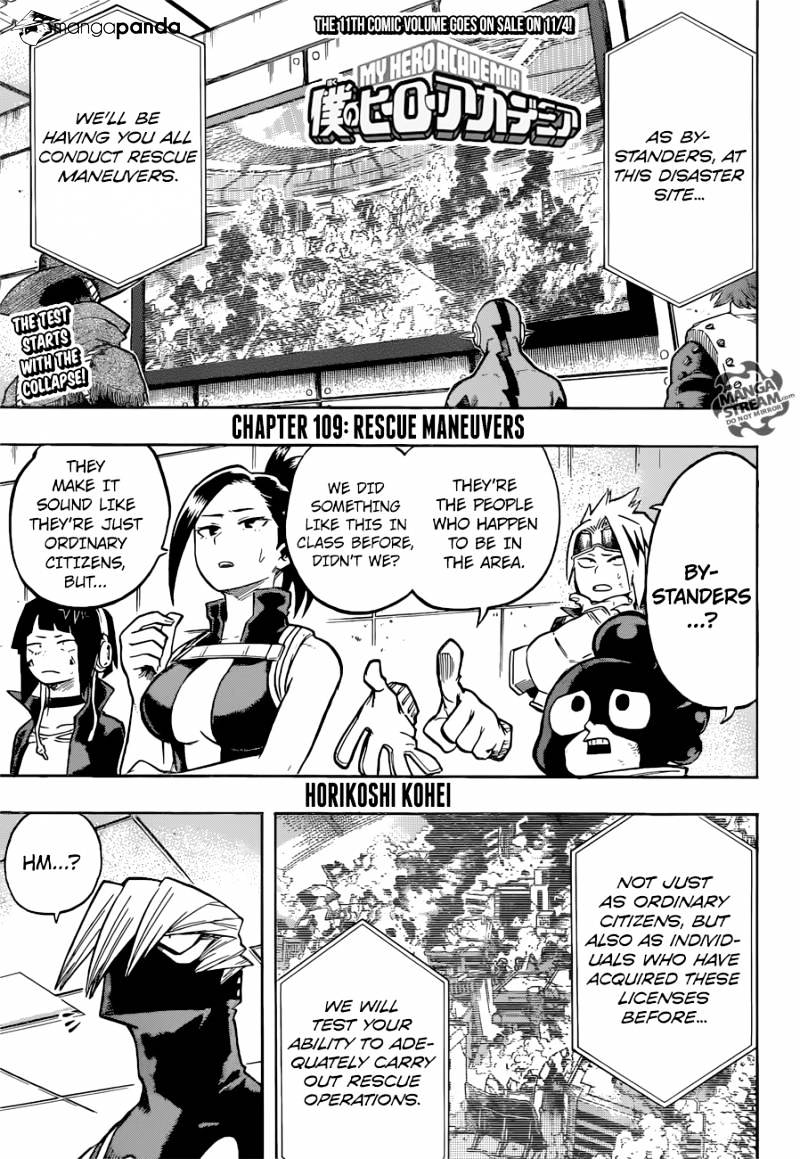 My Hero Academia, chapter 109