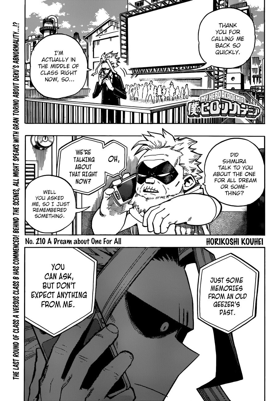 My Hero Academia, chapter 210