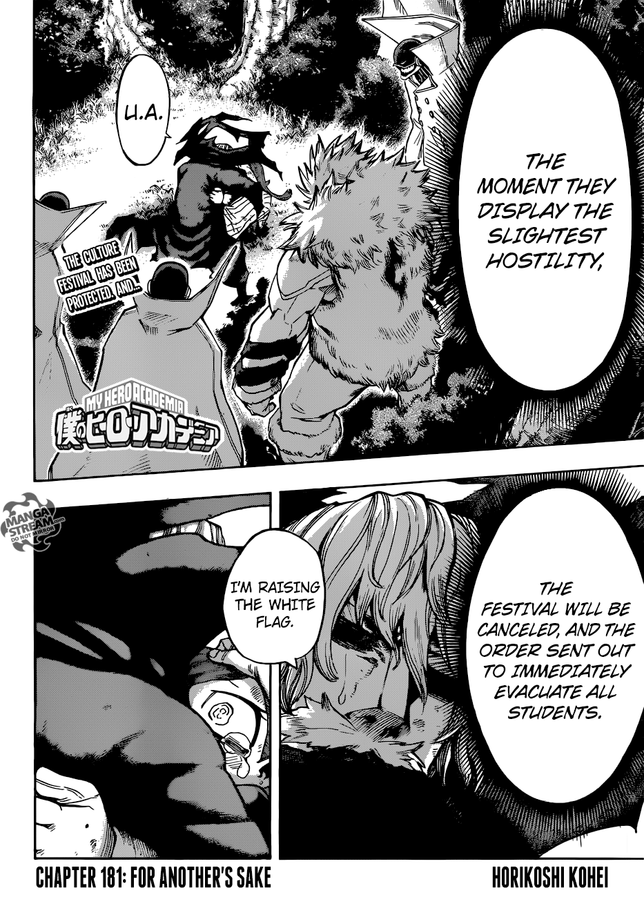 My Hero Academia, chapter 181