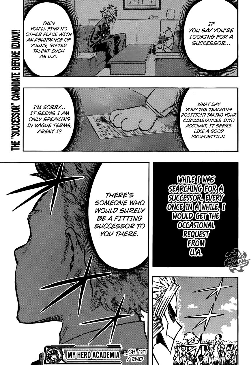 My Hero Academia, chapter 121