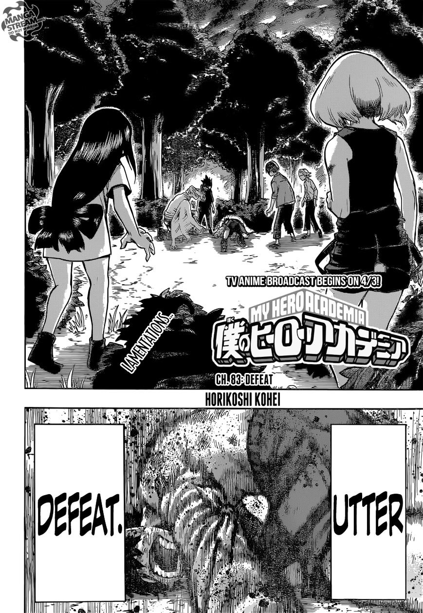 My Hero Academia, chapter 83