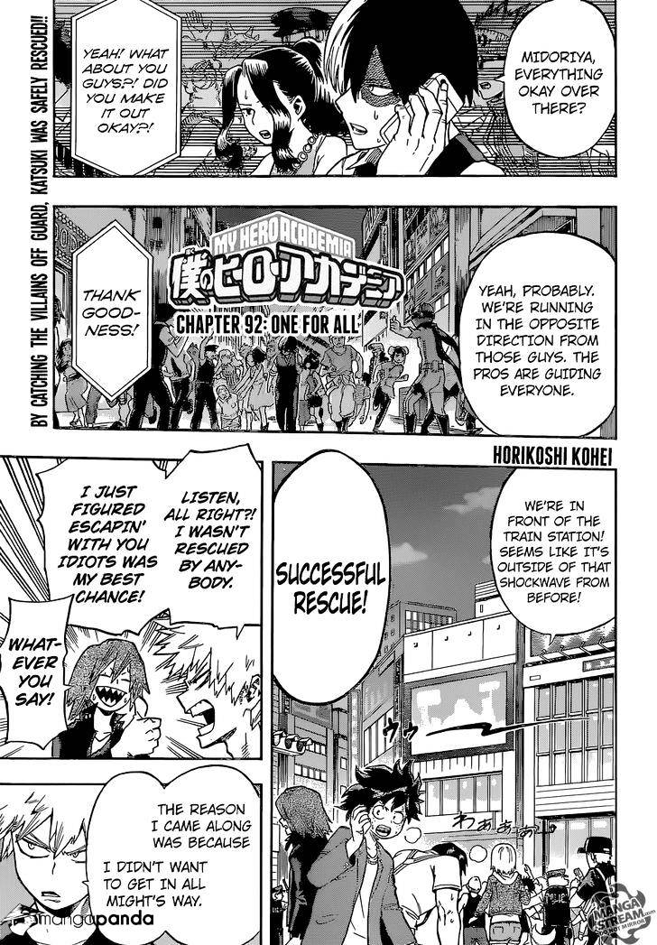 My Hero Academia, chapter 92