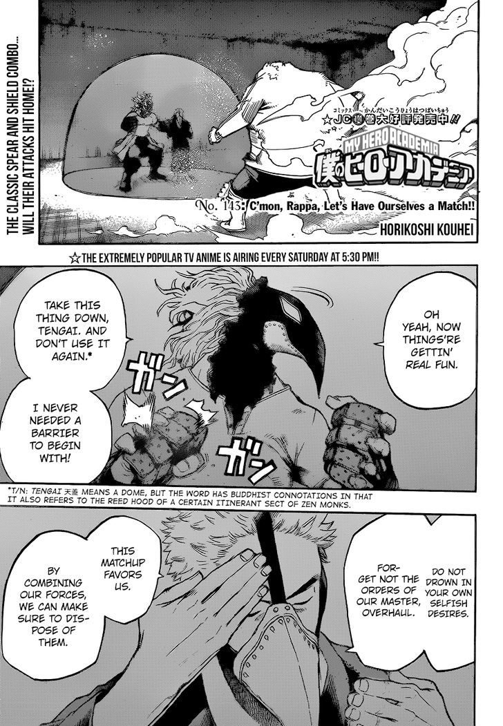 My Hero Academia, chapter 143