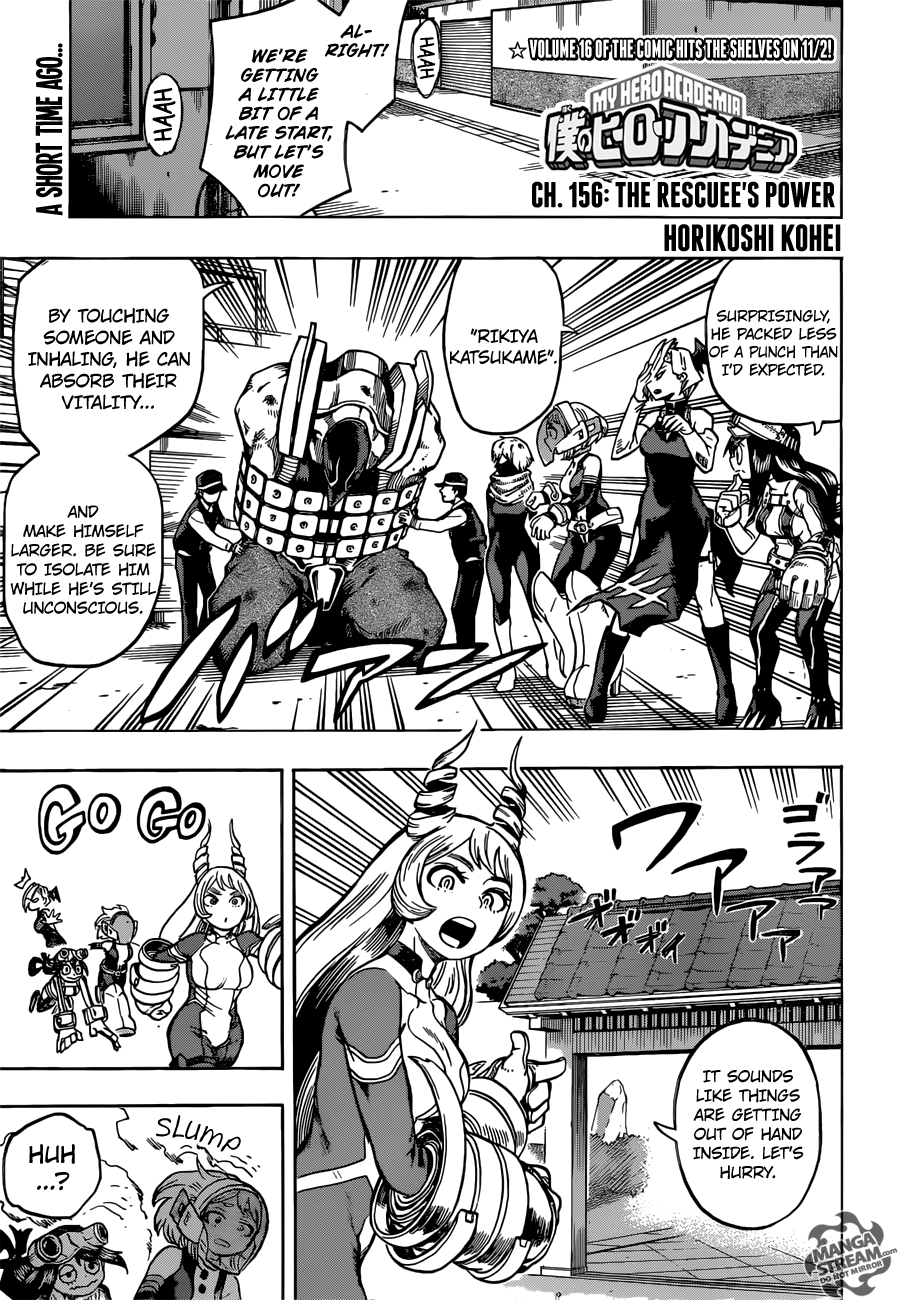 My Hero Academia, chapter 156