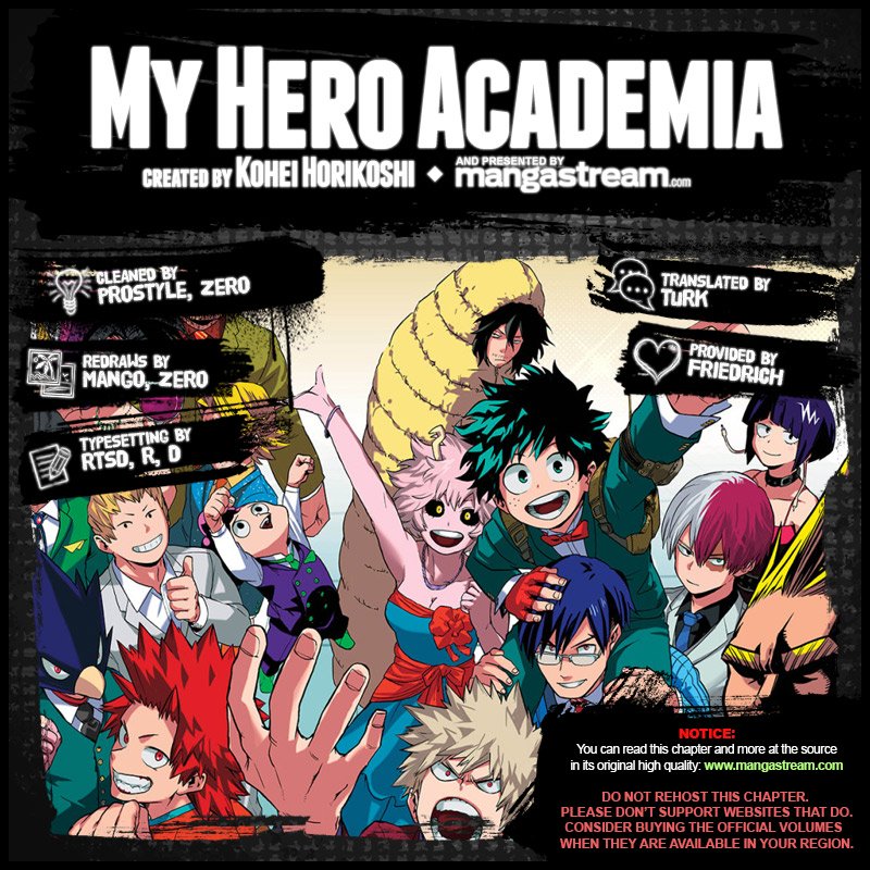 My Hero Academia, chapter 156