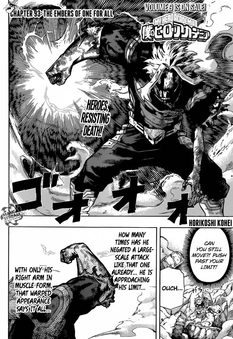 My Hero Academia, chapter 93