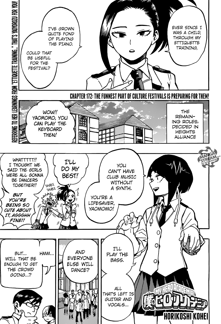 My Hero Academia, chapter 172