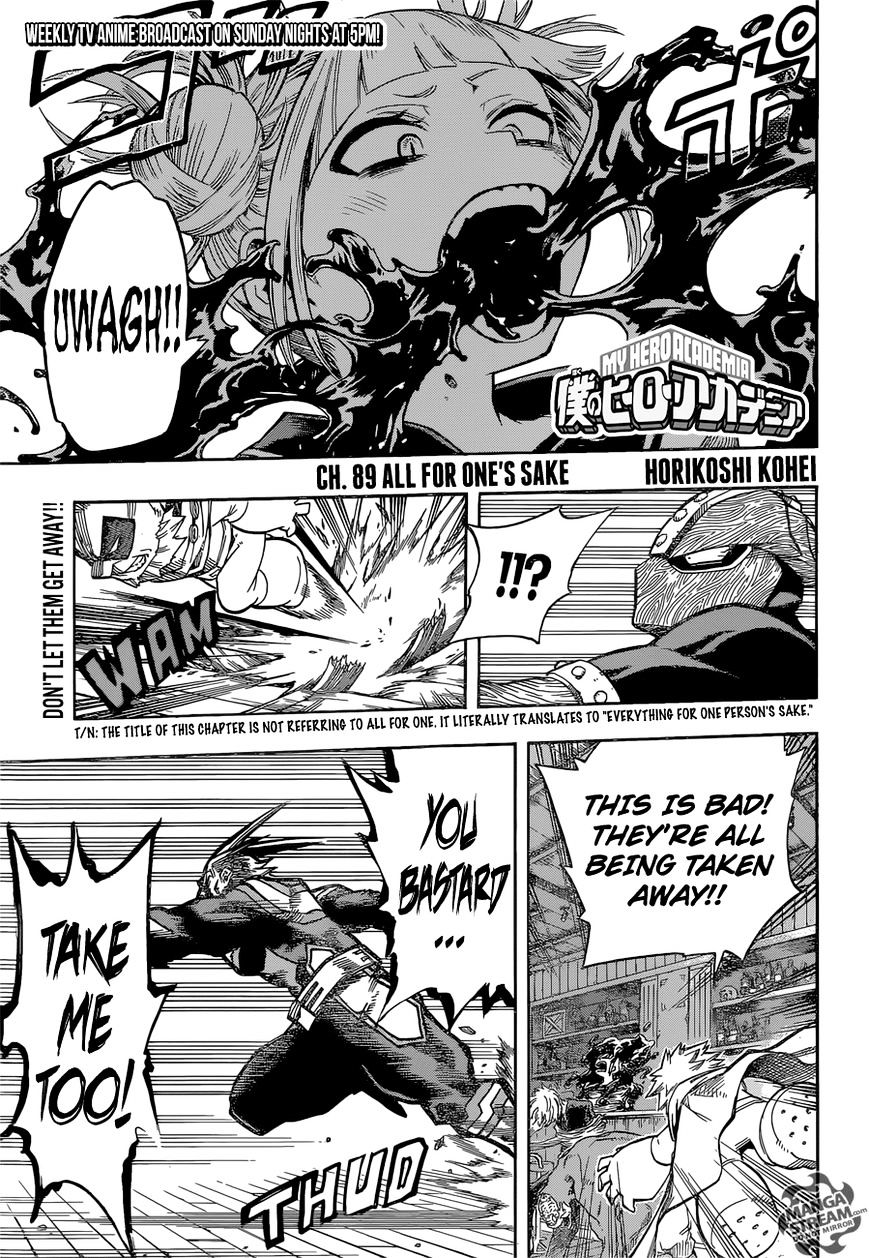 My Hero Academia, chapter 89