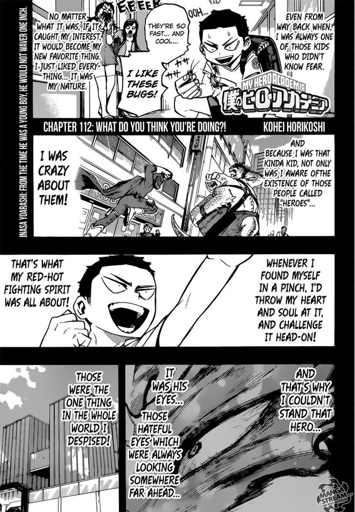 My Hero Academia, chapter 112