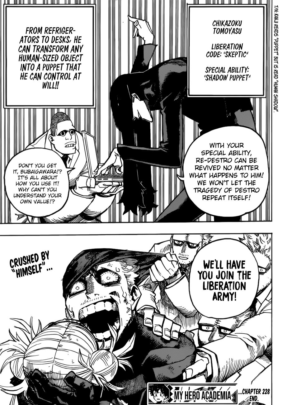 My Hero Academia, chapter 228