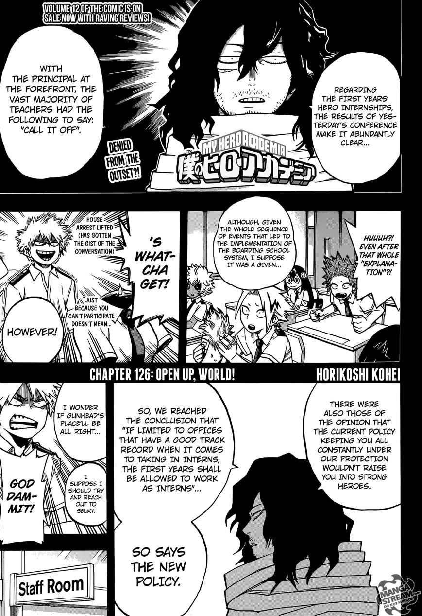 My Hero Academia, chapter 126