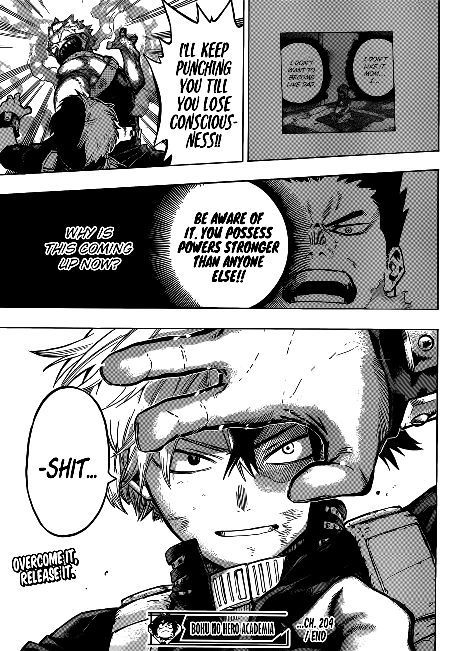 My Hero Academia, chapter 204