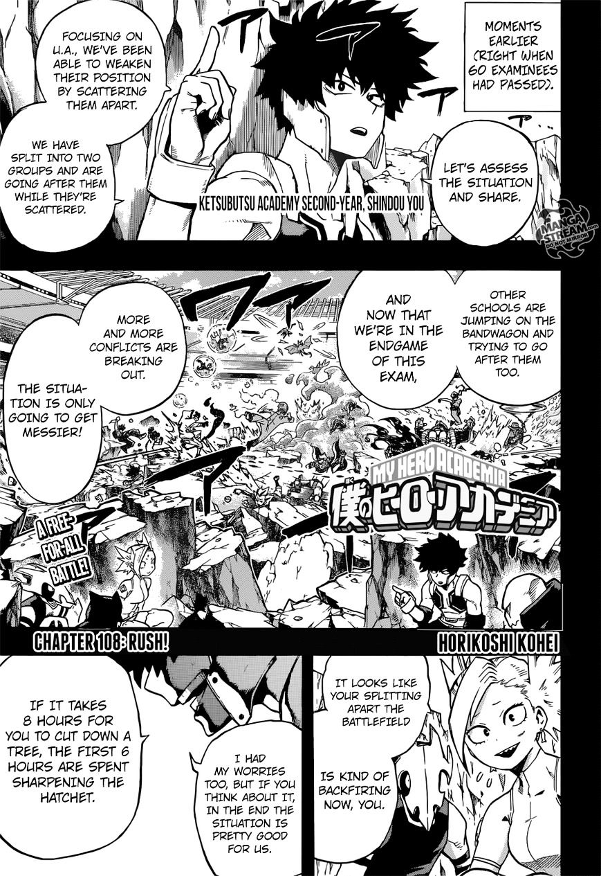 My Hero Academia, chapter 108