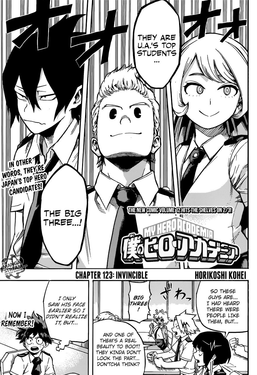 My Hero Academia, chapter 123