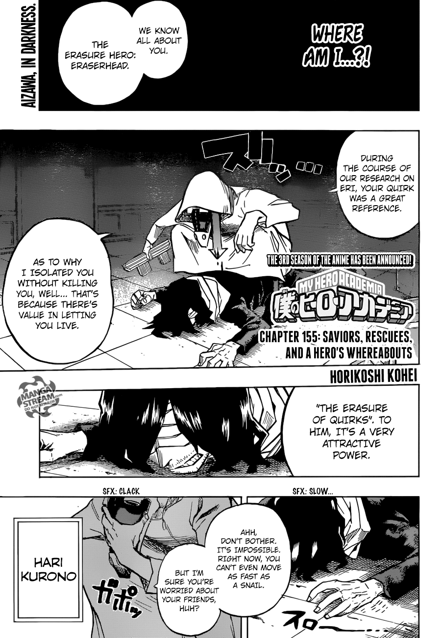 My Hero Academia, chapter 155