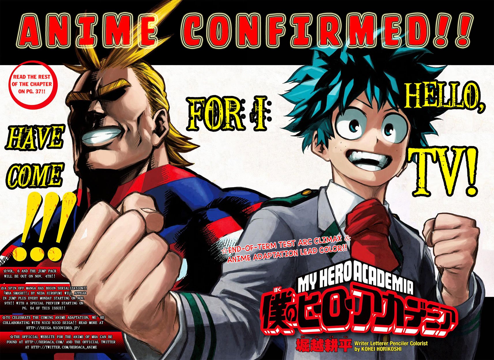 My Hero Academia, chapter 65