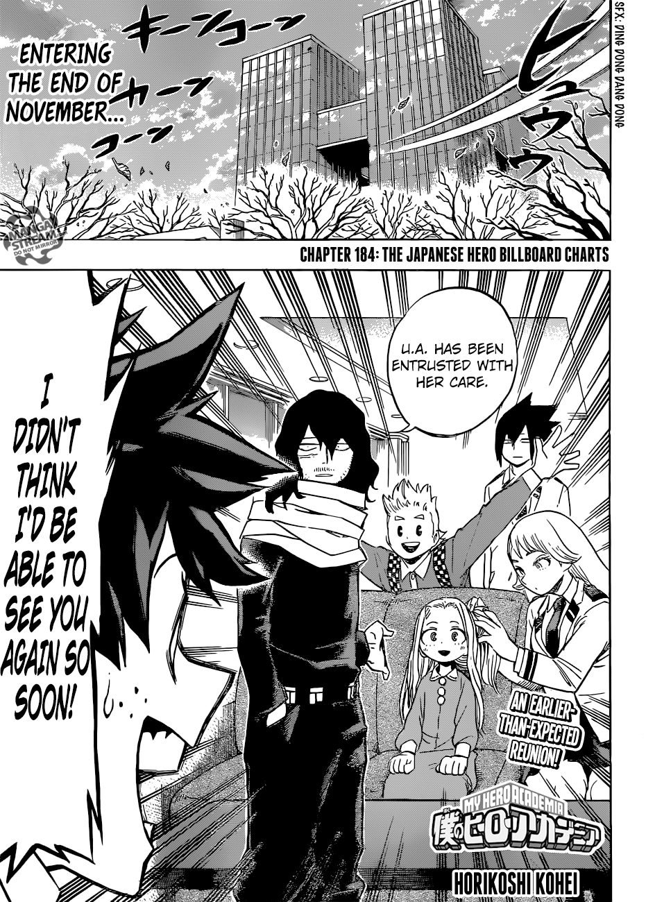 My Hero Academia, chapter 184