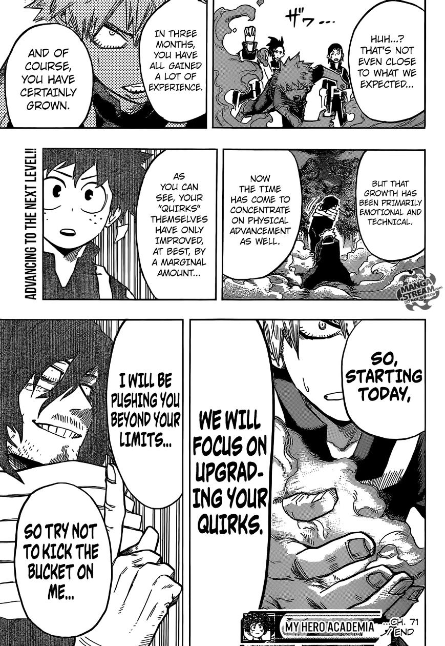 My Hero Academia, chapter 71