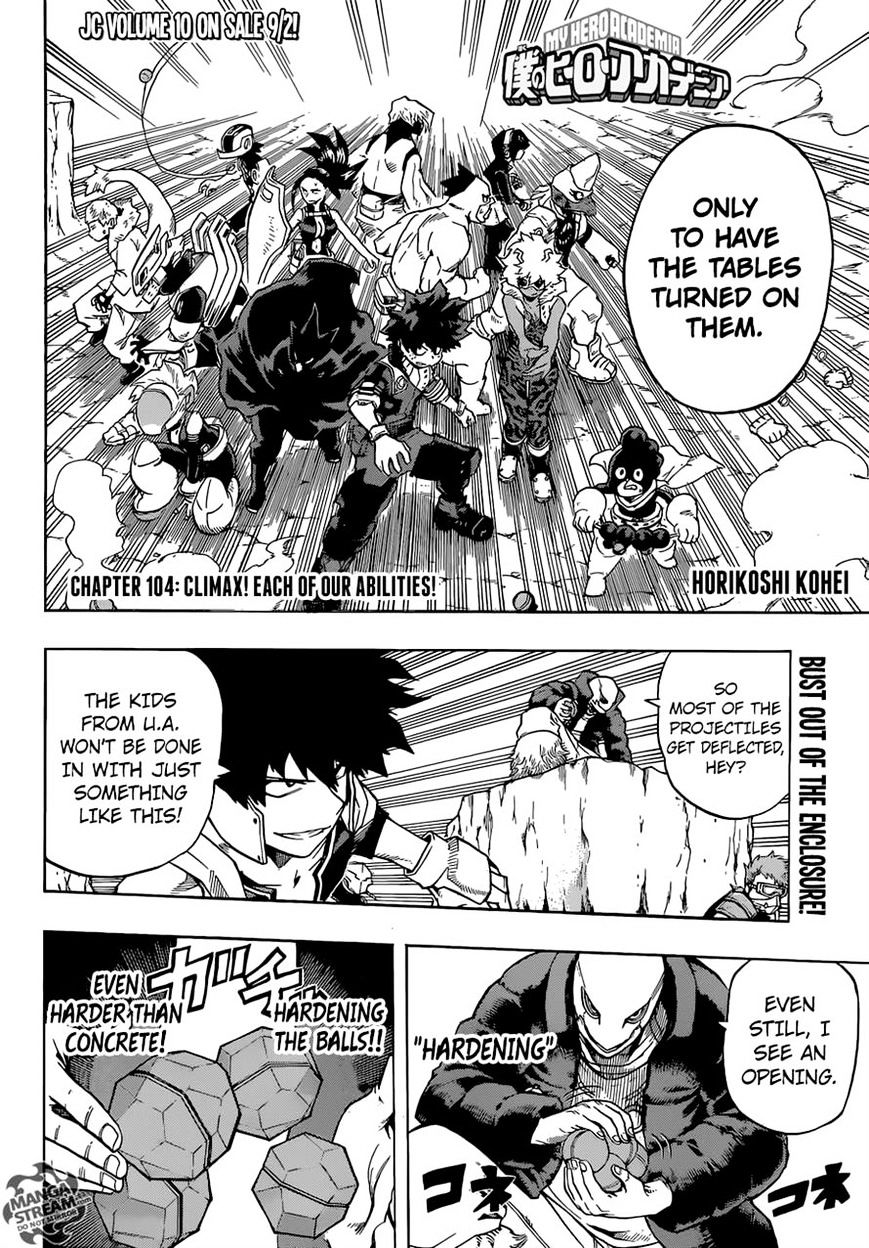 My Hero Academia, chapter 104