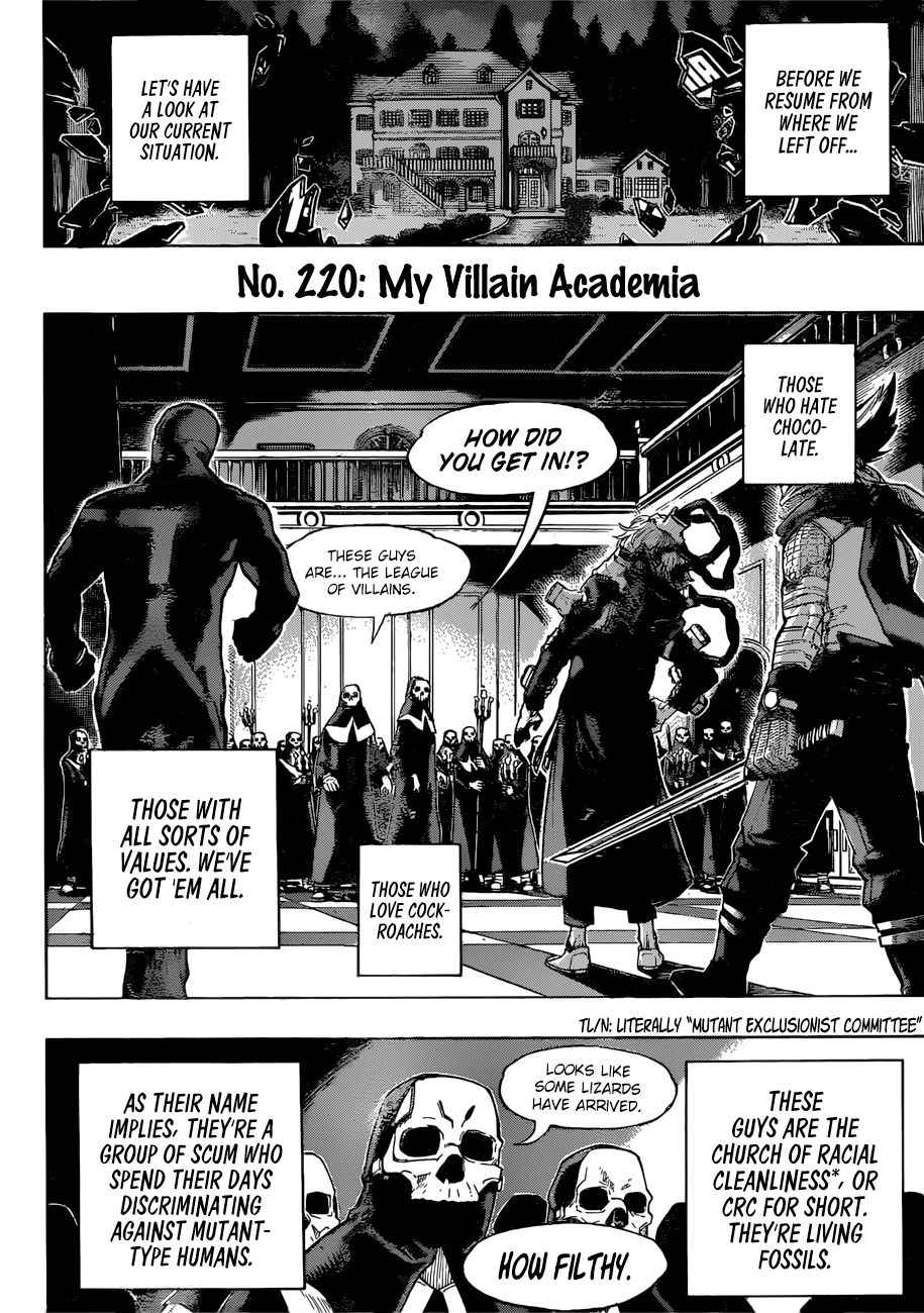 My Hero Academia, chapter 220