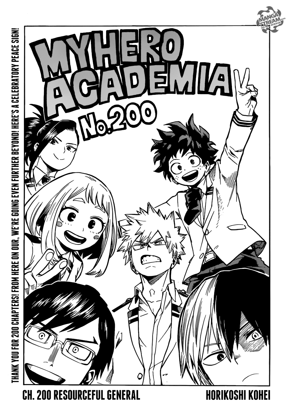 My Hero Academia, chapter 200