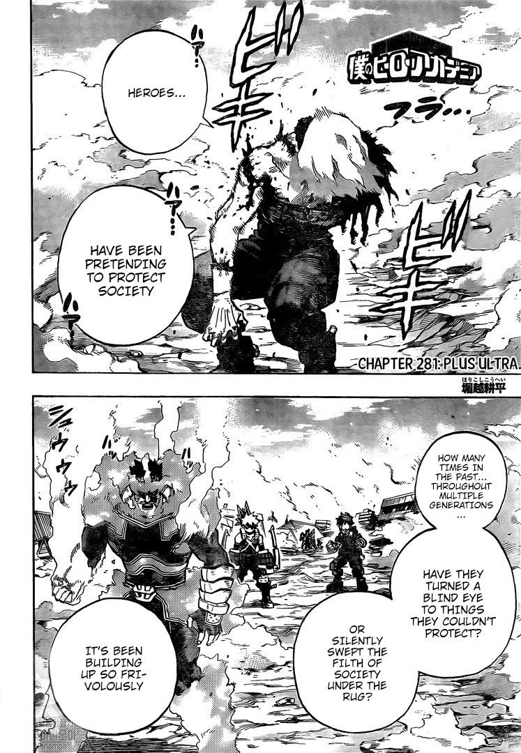 My Hero Academia, chapter 281