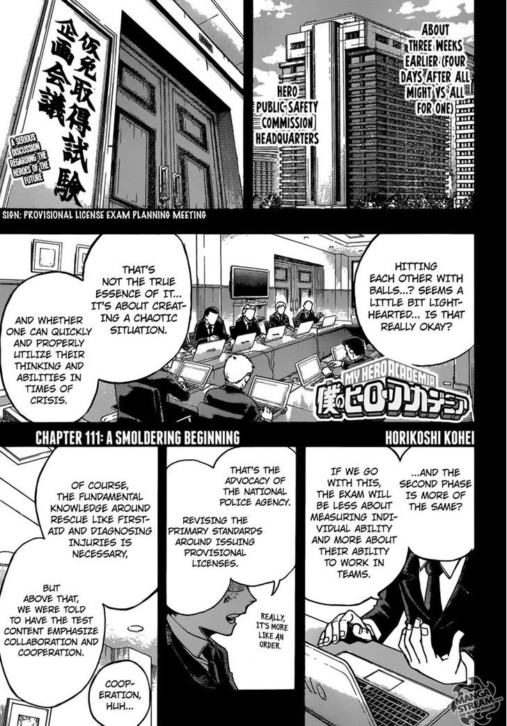 My Hero Academia, chapter 111