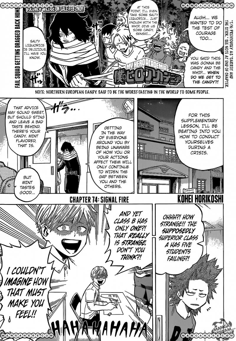 My Hero Academia, chapter 74