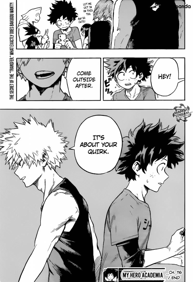 My Hero Academia, chapter 116