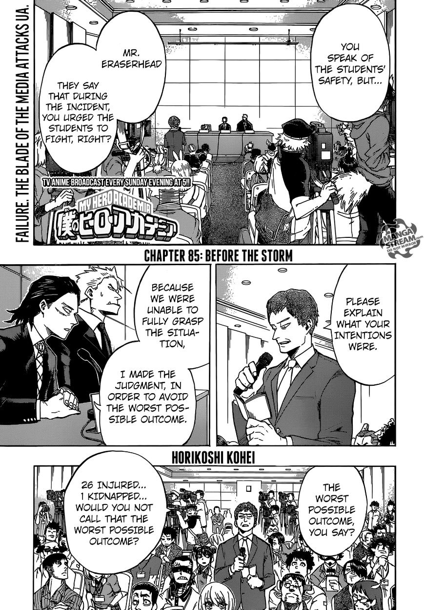 My Hero Academia, chapter 86