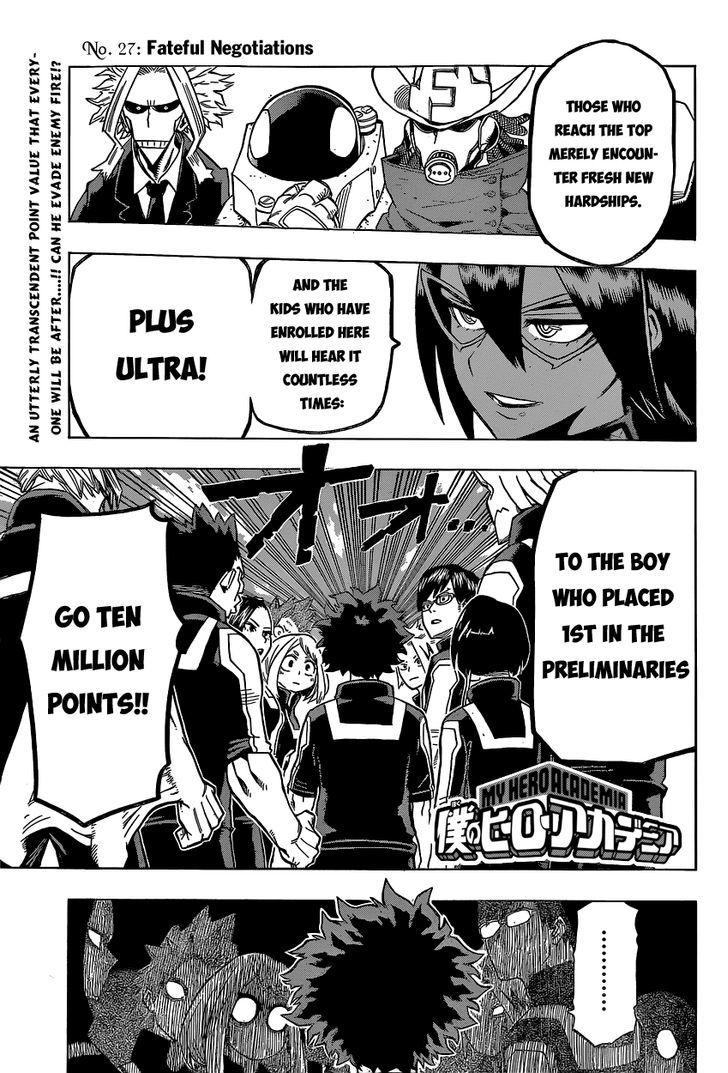 My Hero Academia, chapter 27