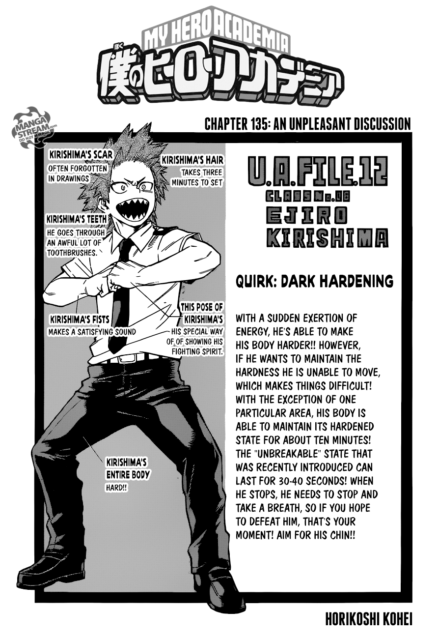 My Hero Academia, chapter 135