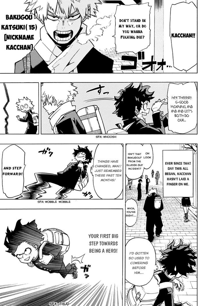 My Hero Academia, chapter 3