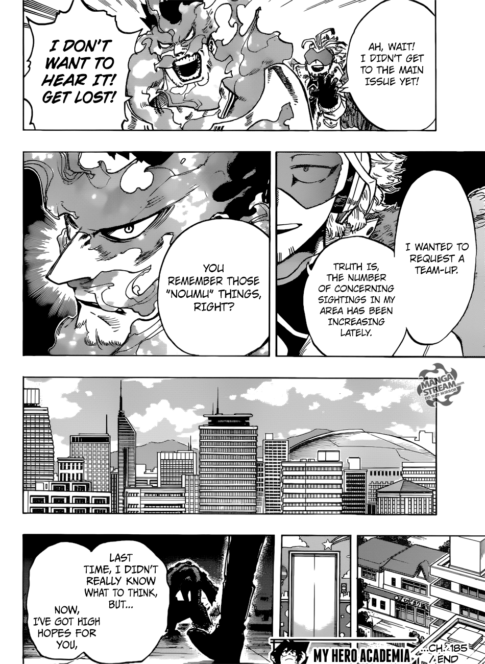 My Hero Academia, chapter 185