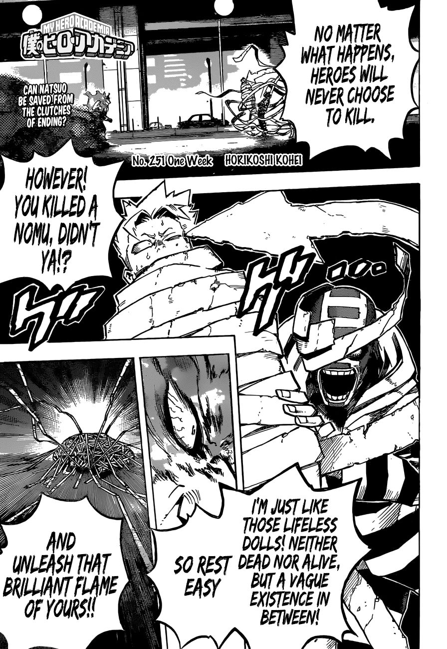 My Hero Academia, chapter 251