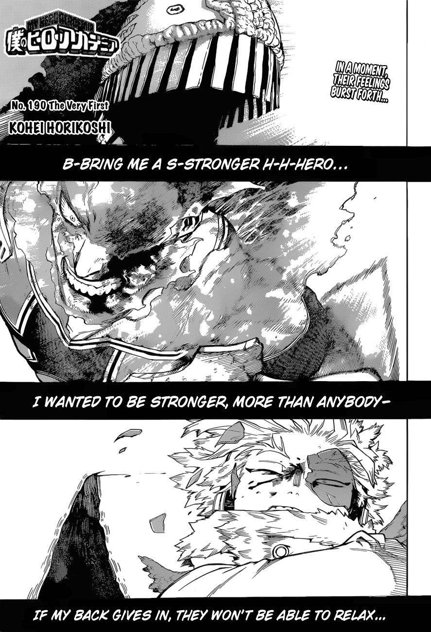 My Hero Academia, chapter 190