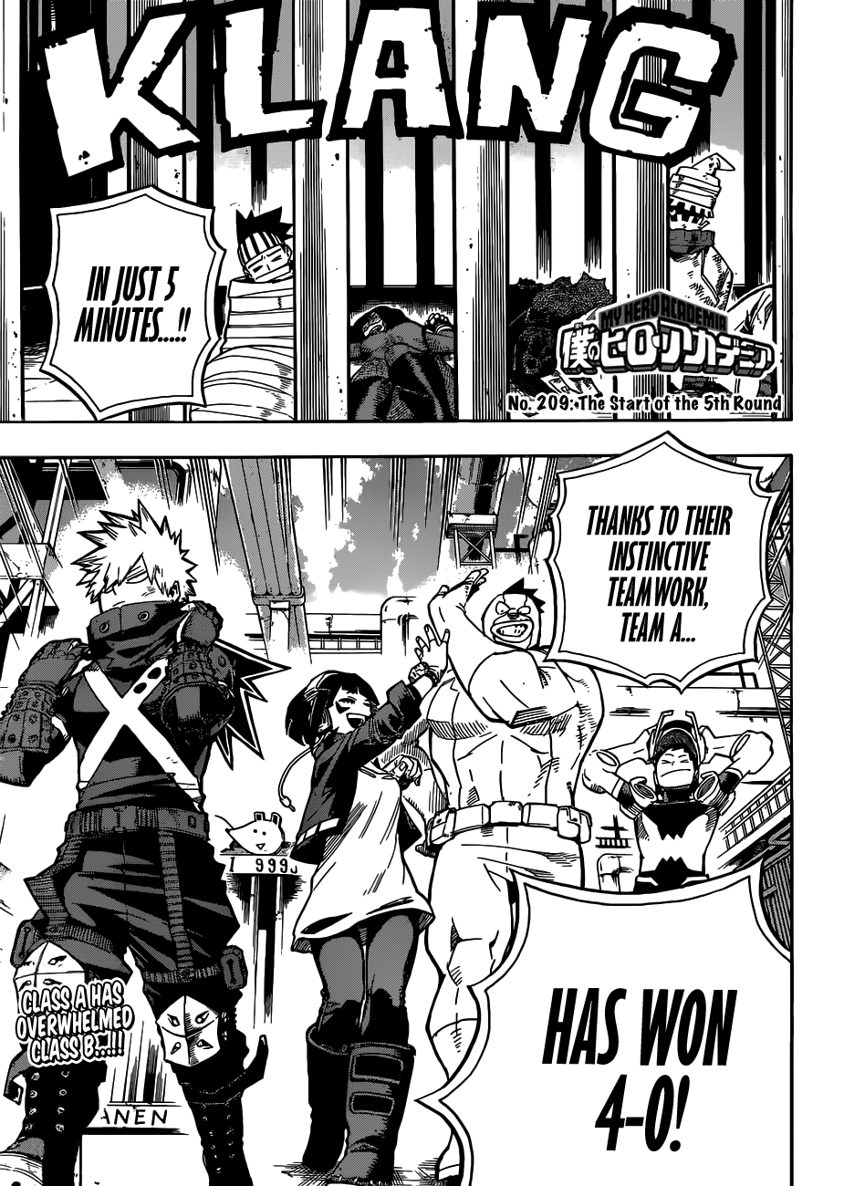 My Hero Academia, chapter 209