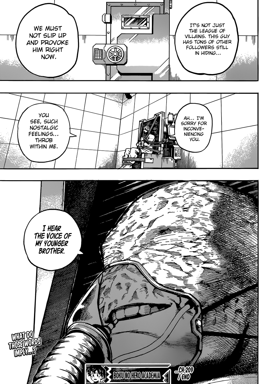 My Hero Academia, chapter 209