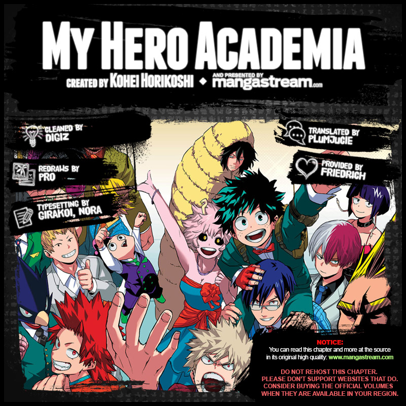 My Hero Academia, chapter 167