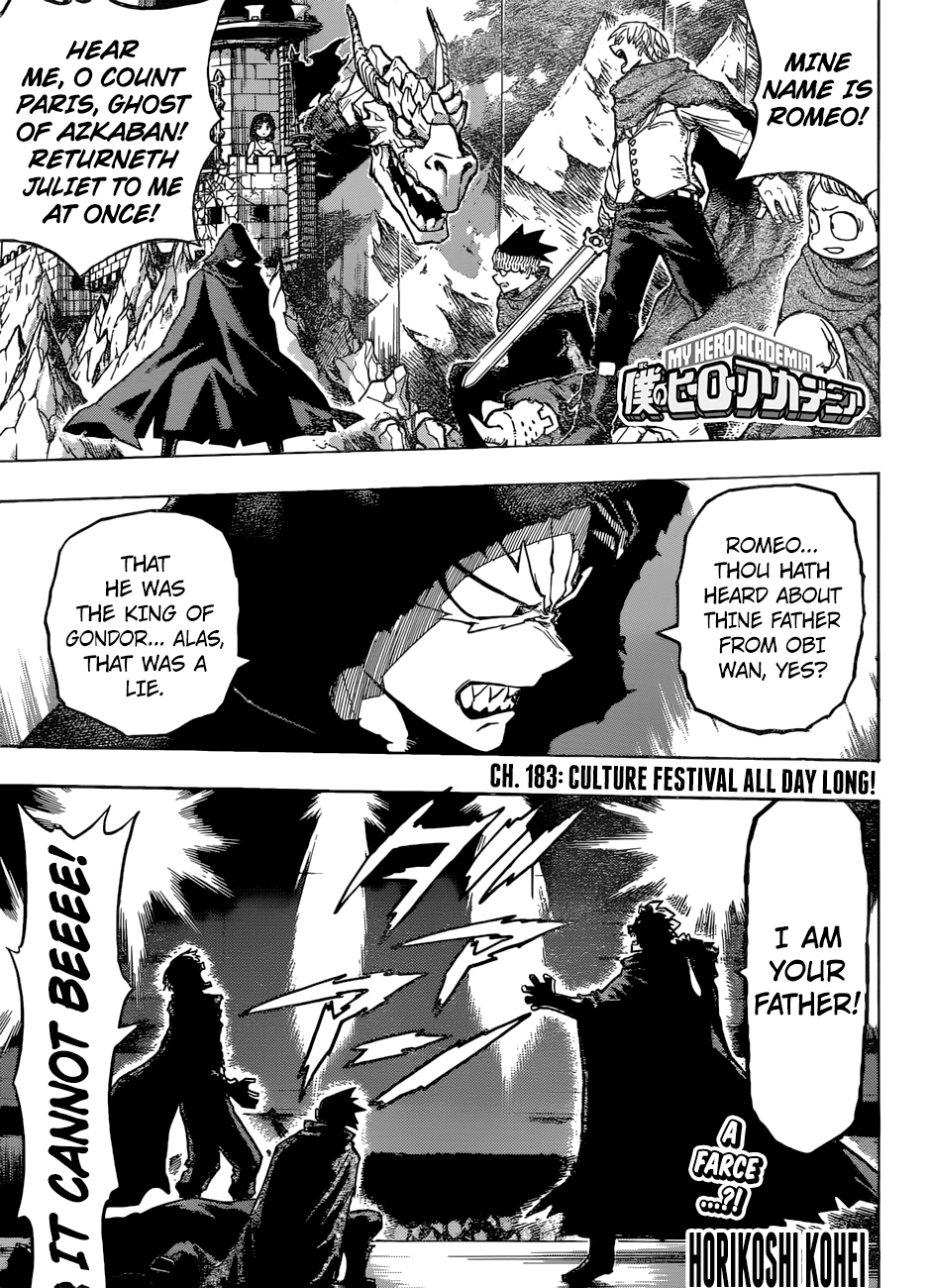 My Hero Academia, chapter 183