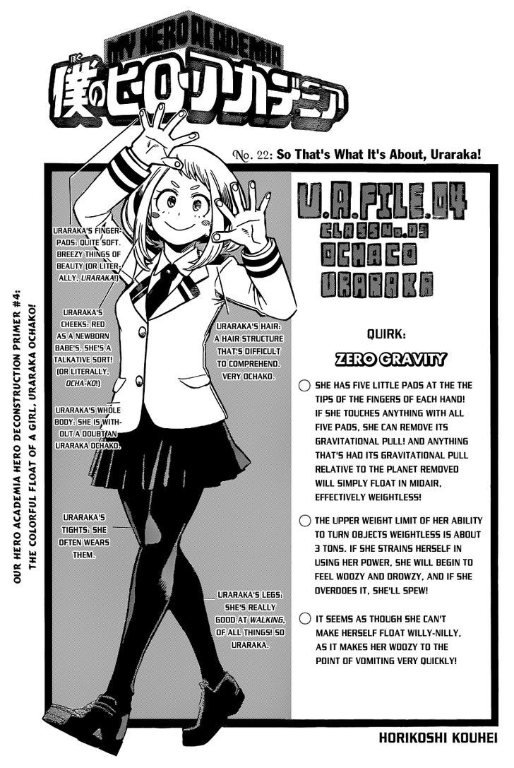 My Hero Academia, chapter 22