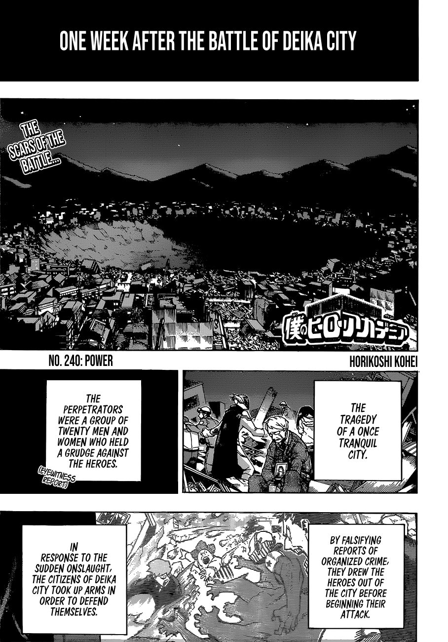 My Hero Academia, chapter 240