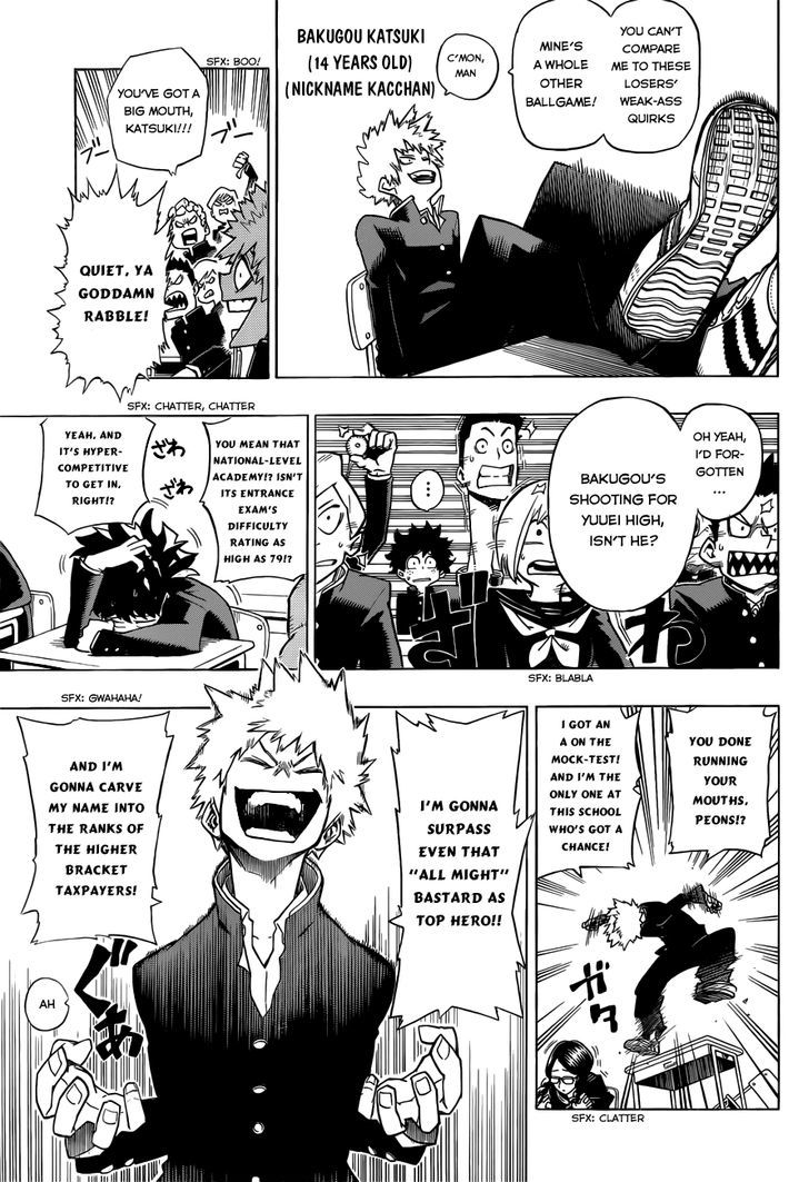 My Hero Academia, chapter 1