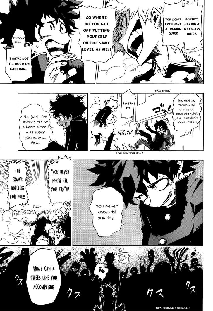 My Hero Academia, chapter 1