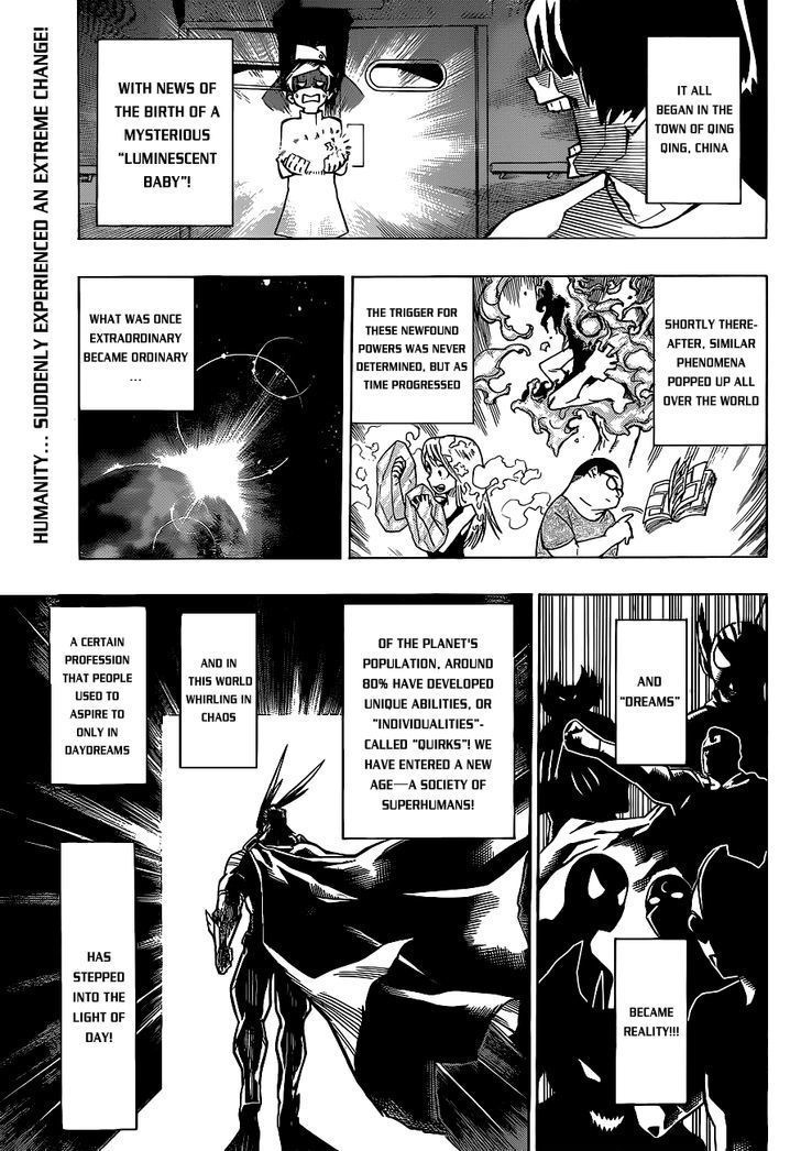 My Hero Academia, chapter 1